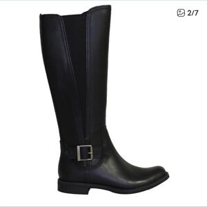 Timberland Savin Hill Tall Shaft Black Leather Women's Wide-Calf Riding Boots